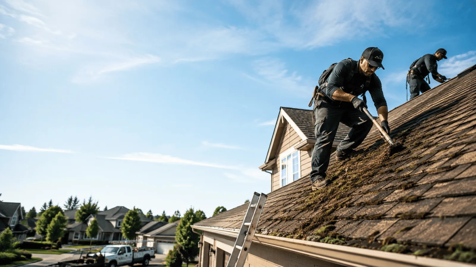 Roof Moss Removal in Cedar Lake, IN near me